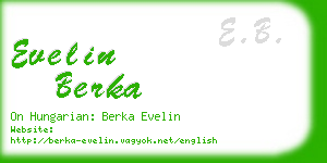 evelin berka business card